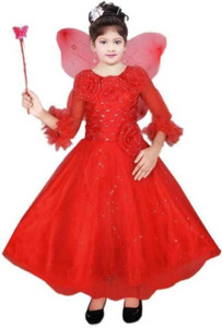 Shanvi.Creations Indi Girls Calf Length Party Dress