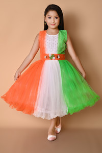 Zenat Girls Below Knee Party Dress