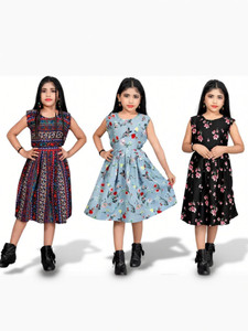 wwo Girls Midi/Knee Length Casual Dress