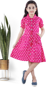 fashion karft Girls Midi/Knee Length Casual Dress