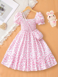 denizli fashion Girls Midi/Knee Length Casual Dress