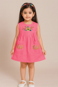 SARDAR DRESSES Baby Girls Midi/Knee Length Party Dress