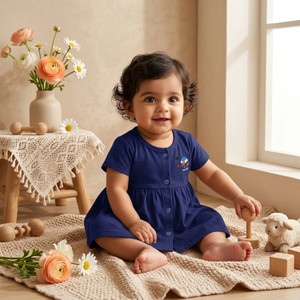 KIDEEZGUILD... Indi Baby Girls Mini/Short Casual Dress