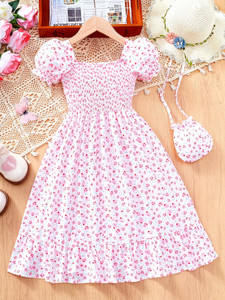 Ethit Indi Girls Midi/Knee Length Party Dress