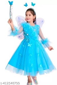 VILLATA FASHION Girls Below Knee Party Dress