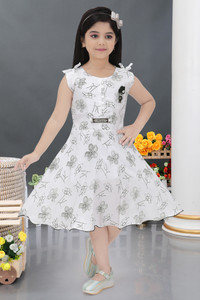 Funnyboo Girls Midi/Knee Length Casual Dress