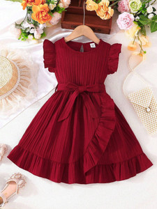 Gen Alfa Indi Girls Midi/Knee Length Party Dress