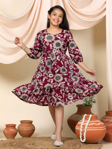 Fashion Dream Girls Midi/Knee Length Casual Dress