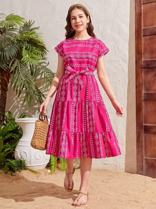 Miss & Chief Girls Below Knee Party Dress