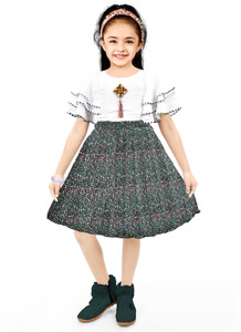 NAAIVETY Girls Midi/Knee Length Party Dress