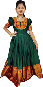 Jhanvi Lifestyle Indi Girls Maxi/Full Length Casual Dress