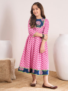 पस्पीचेस Indi लड़कियों के लिए त्यौहार/ वेडिंग  ड्रेस