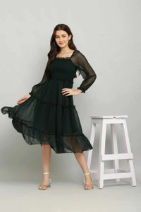 nakash Girls Calf Length Casual Dress