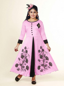 KAARIGARI Girls Maxi/Full Length Party Dress