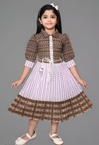 BISAL Indi Girls Calf Length Casual Dress