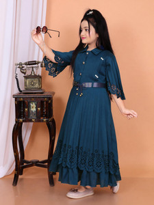 Mdmongaldresses Girls Maxi/Full Length Party Dress