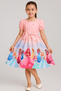 Vihan Fab Girls Midi/Knee Length Party Dress