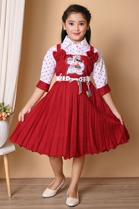 R FASHION Indi Girls Midi/Knee Length Party Dress