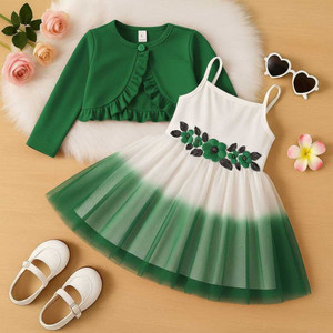 MISCHIF FASHION Baby Girls Midi/Knee Length Casual Dress