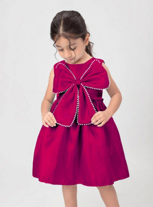 SHRVAAY GROUP Girls Midi/Knee Length Festive/Wedding Dress