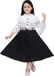 jl fashion Indi Girls Below Knee Festive/Wedding Dress