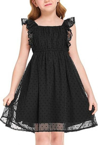 ROZZBY Girls Midi/Knee Length Casual Dress