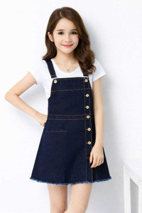 WORLD FAISHION Indi Girls Above Knee Casual Dress
