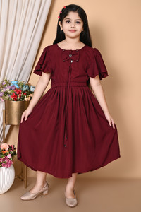 Janam fashion Girls Calf Length Party Dress