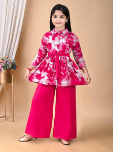 Vastra Girls Festive & Party Kurta and Palazzo Set