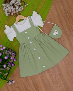 jl fashion Indi Baby Girls Midi/Knee Length Festive/Wedding Dress