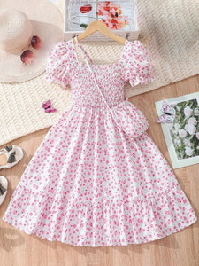 denizli fashion Indi Girls Below Knee Casual Dress