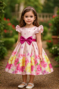 Maruti Creation Baby Girls Calf Length Casual Dress