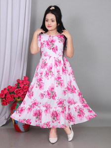 SHREESHYAMDARBAR Indi Girls Midi/Knee Length Casual Dress
