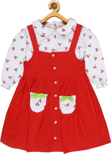 babeezworld Girls Midi/Knee Length Casual Dress