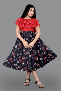 Meraki Fab Girls Midi/Knee Length Casual Dress