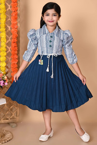 j.n.s rozina Indi Girls Below Knee Festive/Wedding Dress