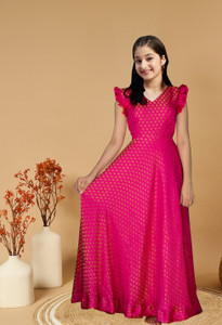 Kedar Fab Girls Maxi/Full Length Festive/Wedding Dress