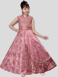 SVM FASHIONZ Girls Maxi/Full Length Festive/Wedding Dress