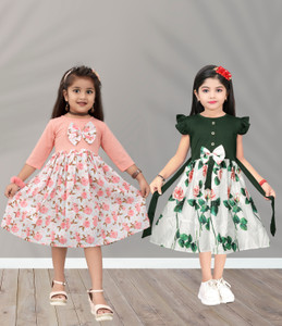 FEBVIBE Girls Above Knee Casual Dress