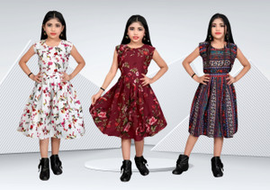 wwo Girls Midi/Knee Length Casual Dress