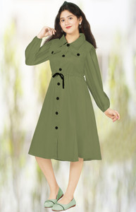 KAARIGARI Girls Midi/Knee Length Party Dress