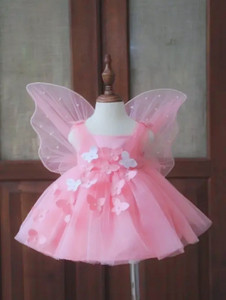 S K Fashion Baby Girls Midi/Knee Length Festive/Wedding Dress