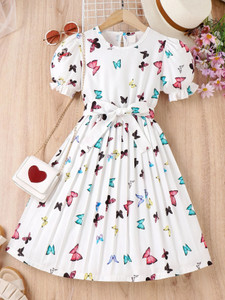 BHULKA Girls Midi/Knee Length Party Dress