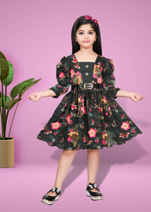 SPAMitude Indi Girls Below Knee Party Dress