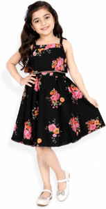rutu fashion Girls Midi/Knee Length Casual Dress
