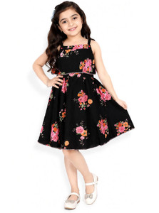 rutu fashion Girls Midi/Knee Length Casual Dress