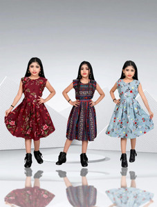 wwo Girls Calf Length Casual Dress