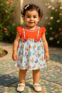 Clothe Funn Baby Girls Midi/Knee Length Casual Dress