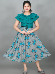 SFC FASHION Girls Calf Length Casual Dress