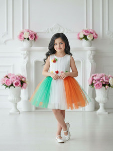 TrendyClub Indi Girls Midi/Knee Length Festive/Wedding Dress